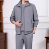 Traje Deportivo para Hombres de Mediana Edad, Conjunto de Tres Piezas para Primavera y Otoño, Ropa Casual para Hombres de Mediana Edad y Mayores, Atuendo de Primavera para Papá, Nuevo Modelo 2026