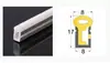 Tira de Luz de Silicona LED Conducto Flexible Empotrado Luz Lineal Techo Redondo Modelado de Ambiente Luz Lineal Impermeable para Exteriores