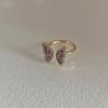 Anillo de Mariposa Súper Hada Dulce y Fresco para Mujer, Estilo Coreano, Moderno y Elegante, Anillo Abierto Nuevo, Anillo Apilable para Dedo Índice, de Moda