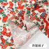 Tecido Roupa Infantil Material Biscoito Tecido de Cama Fundo Produção Cena de Morango Tecido Estampado Natal Desenho Animado