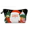 Bolsa de Cosméticos Navideña de Coche de Santa Claus Transfronteriza, Bolso de Mano Navideño Versátil, Bolsa de Almacenamiento Casual para Viajes