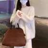 Suéter Redondo de Terciopelo de Visón Morado Impermeable Estilo Coreano para Mujer, Nuevo Top de Punto Holgado Perezoso Otoño e Invierno, Engrosado
