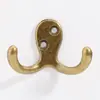 Gancho de Parede Simples de Metal para Roupas Transfronteiriço Gancho Duplo de Liga de Zinco Espessada Preto Gancho Traseiro de Porta de Quarto Banheiro em Estoque