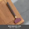 Accesorios para juego de té kung fu de ébano raspador de té cepillo de té de silicona tabla raspadora de mesa de té raspador de bandeja de té accesorios para ceremonia de té