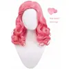 Descendientes Europeos y Americanos 4 Descendientes 2 Sucesor Starlight Mal Reina Rosa Peluca Larga Rizada de Anime Cosplay