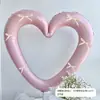 Globo de Película de Aluminio con Forma de Corazón Grande Calado Rosa Globo de Cumpleaños Decoración de Accesorios para Fotos de Fiesta Infantil de Un Año