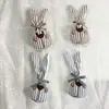 Acessórios de broche de animais de desenho animado estilo japonês com enchimento de algodão, peças decorativas pequenas fofas, materiais semiacabados para artesanato de bordado DIY