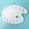 Paleta de Pintura Oval Plástico Espessado Paleta Pintura Tinta Guache Aquarela Acrílico Pintura Chinesa Paleta