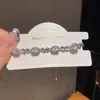 Pulsera de Zirconia con Lazo Ovalado, Exquisita, Lujo Ligero, Pulsera de Gama Alta, Joyería de Diseño de Nicho a la Moda para Mujeres al por Mayor