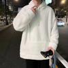 Suéter com Capuz de Veludo de Cordeiro Solto Moda Casa Casual Estilo de Hong Kong Outono Estilo Coreano Tendência Jaqueta Simples de Veludo Masculina e Feminina