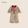 Conjunto de Ropa Infantil Youbao para Niñas Invierno Nuevo Cárdigan de Punto Engrosado y Pantalones de Lana Conjunto de Dos Piezas Infantil Moderno