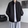 Chaqueta de moda estilo americano, ropa de trabajo casual vintage, abrigo de hombre para primavera y otoño, chaqueta cortavientos para motocicleta color caqui con cuello alto, moderna