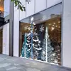 Decoración Navideña Transfronteriza Escena Pegatinas para Ventana Exhibición Grande Ventana Decoración de Año Nuevo Pegatinas de Cristal Ambiente de Árbol de Navidad Pegatinas para Puerta