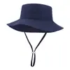 Chapéu de Balde Infantil Primavera e Verão Cor Sólida Proteção Solar Chapéu de Sol Chapéu de Balde Infantil Unissex Praia Versátil Respirável Chapéu de Sol