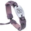 Pulsera de Cuero de Vaca con Aleación de Metal y Símbolo de Cruz Joyería Pulsera al por Mayor para Hombres Aleación de Metal Venta al por Mayor Transfronteriza