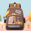 Mochila Escolar de Desenho Animado Escavadeira Menino Pequeno Jardim de Infância 3 Anos 5 Anos Mochila Pré-Escolar Menina Mochila Respirável para Crianças