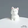 Cachorro Estereoscópico de Pelúcia Desenho Animado Pequenos Enfeites de Resina Chaveiro DIY Feito à Mão Pingente Pingente Material para Joias Acessórios