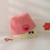 Sombrero infantil estilo Corea del Sur primavera nuevo lindo pegatinas de dibujos animados sombrero tipo cubeta de copa plana sombrero de pescador para bebé a prueba de sol para viaje