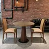 Mesa de comedor de madera maciza, lujo ligero y placa de roca, adecuada para uso comercial en hoteles, oficinas y para recepción, ocio y reuniones de negocios