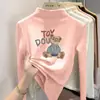 Y2313# camiseta de terciopelo de manga larga para niñas, camiseta interior, otoño e invierno, nueva ropa casual para niños, camiseta estilo extranjero