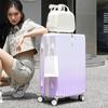 [Lote de Mercancías] Maleta Japonesa de Moda para Mujer Color Degradado Maleta Pequeña y Fresca 28 Estudiante Contraseña Equipaje de Viaje