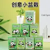 Caixa Surpresa Panda Plantando Vasos de Plantas Infantis Plantas em Vasos Pequenos Plantas de Observação para Jardim de Infância Alunos do Ensino Fundamental Sementes Mini Conjunto