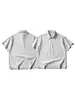 Camiseta tipo polo de manga corta Patchwork Retro Simple Estilo Japonés Nanxia Verano Versátil Casual Top de Camiseta Tendencia