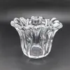 Portavelas de Cristal con Flores de Lujo Creativo, Portavelas de Aromaterapia Relleno de Cera, Tazón de Helado, Copa para Pastel, Tazón de Postre