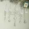 Decoração de Natal Floco de Neve Coração Gota d'Água Conjunto de Pingentes Acessórios de Decoração Feriado Casamento Shopping Center Pingente Criativo