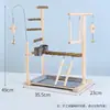 Balanço de brinquedo para papagaio, poleiro interativo de madeira para pássaros, plataforma de descanso para afiar as garras, poleiro para pássaros, plataforma decorativa de mesa