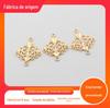 Acessórios de Joia Estilo Antigo Shangjia Cobre Fundido 20*25mm Pingente de Brinco Quadrado Pingente de Franja Estilo Étnico Chinês
