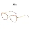 Marco de Gafas Ópticas Poligonal de Moda Tendencia Ins Europeo y Americano Espejo Plano Gafas con Cambio de Color Transfronterizas Anti-Luz Azul