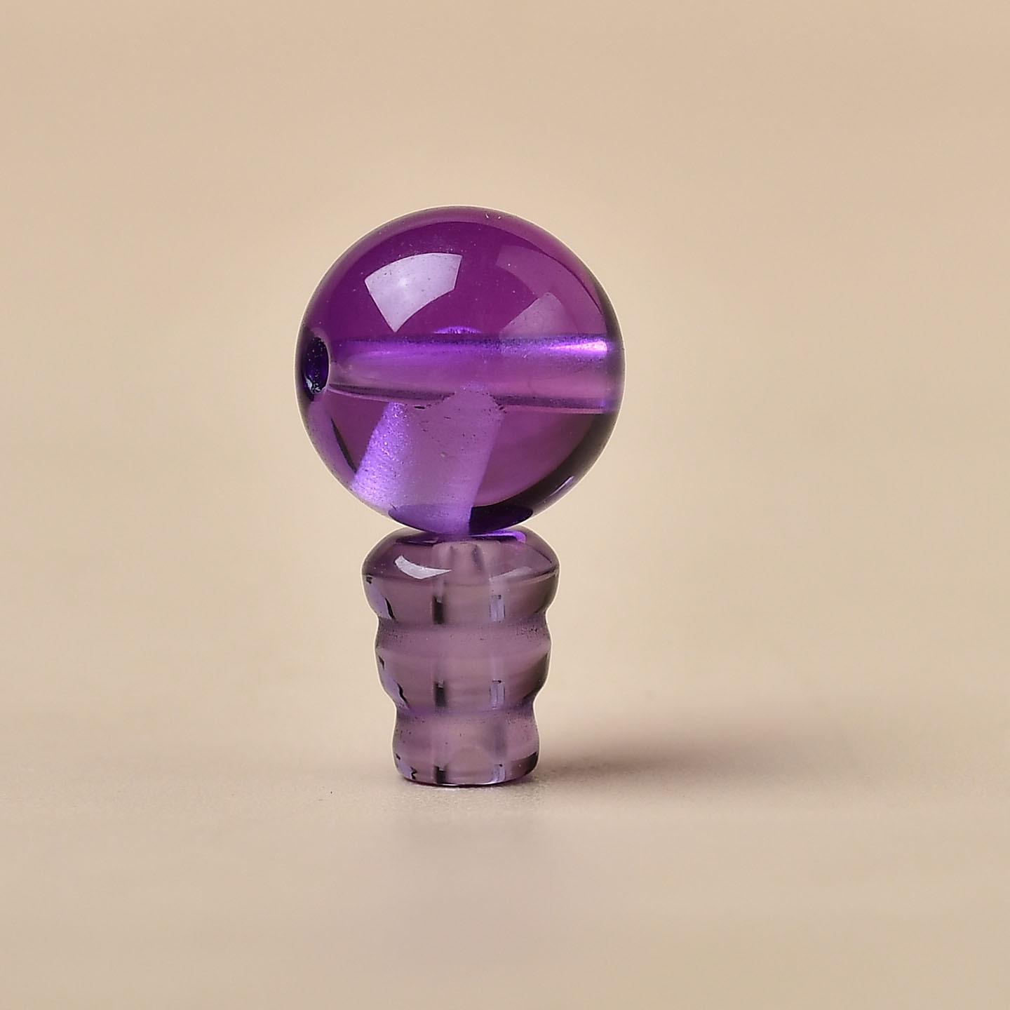 紫水晶佛珠三通