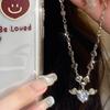 Dulce Estilo Cool ~ Alas de Ángel Alas Circonita Cadena Clavícula Corazón Empalmado Cadena Collar Colgante Chica Cool