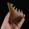 Peine de Masaje Multifuncional de Monstruo de Sándalo Dorado Masaje Capilar Puntos de Acupuntura Meridianos Cabeza y Cuello Peine de Madera Agitar