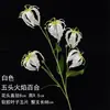 Materiais florais em tons de branco para salões de casamento, móveis para vitrines, adereços de flores de seda para decoração suave, arranjos de flores, marcadores de corredor, buquês artificiais atacado