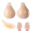 Nuevo Parche de Silicona con Forma de Cuchara para Levantar el Pecho, Tamaño Grande Invisible con Escote Halter Push-Up, Parche de Soporte Superior Anti-Expansión para el Pecho