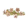 Grampo de Cabelo Meio Preso Floral Borboleta Elegante Estilo Fada Vintage Novo Estilo Chinês Grampo de Primavera Grampo de Cabelo para Traje Antigo Hanfu Acessório de Cabelo de Celebridade da Internet