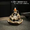 Novo Estilo Queimador de Incenso Backflow Decoração Criativa para Casa Queimador de Cerâmica Artesanato Zen Peixes Backflow Sândalo Ornamental Transfronteiriço