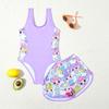 AliExpress Europeu e americano impresso grande crianças maiô bonito menina biquíni praia maiô de duas peças para crianças