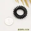 Corda de Telefone Elástico de Cabelo Grande Pequeno Fino Corda de Cabelo Simples Grossa Corda de Cabelo Coreana Estilo Coreano Anel de Couro Elástico Preto Fabricante