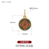 Guochao método antiguo arena oro quemado azul con cuentas esmalte cuentas sueltas pulsera DIY collar pulsera colgante gota pequeña accesorios deslizantes