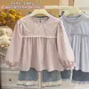 Nueva Camisa de Muñeca Bordada Estilo Coreano de Algodón Puro para Niñas Otoño, Blusa de Moda para Bebé Niña, Camisa Moderna, Ropa Infantil
