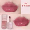 Kekemood Balde de Gelo Pequeno Espelho Brilho Labial com Água Transparente e Duradouro Hidratante Lábios Rabiscados Branco Puro Show de Água Menina Jovem