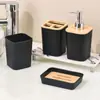 Produtos Transfronteiriços da Amazon Conjunto de Banheiro de Alta Qualidade Cor Sólida Preto e Branco Conjunto de 6 Peças para Banheiro Conjunto de 4 Peças para Banheiro