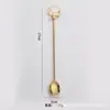 Cuchara de Acero Inoxidable 304 Aleación Transfronteriza Creativa Linda Conejo e Hipopótamo Cuchara para Café Tenedor de Postre Cuchara para Revolver Juego de Caja de Regalo
