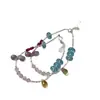 Moderna pulsera de mano estilo coreano S925 plata de ley cristal gota de agua morado y amarillo cristal azul y rosa pulsera de cuentas de plata versátil