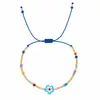 Pulseira de Flor de Vidro com Contas para Mulheres da Primavera Tecida à Mão Ajustável Estilo Doce Joia de Lembrança de Viagem