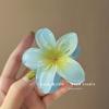 Verano junto al mar Color súper hada flor accesorios para el cabello clip de flor de plumeria degradada temperamento clip de tiburón clip para el cabello estilo europeo y americano