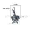 S925 Sterling Silver Estilo Chinês Dupla Borboleta Pingente Vintage Borboleta Pingente DIY Frisado Corda Pulseira Colar Pingente